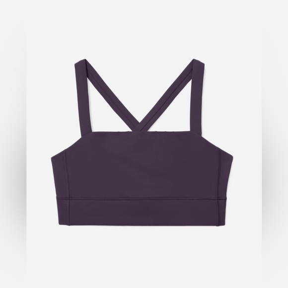 Everlane The Perform Cropped Top in Eggplant NWT Size Medium SOLD OUT ONLINE - Picture 1 of 9